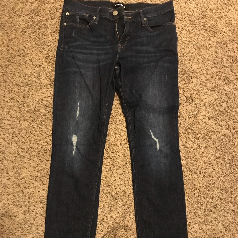 EXPRESS Skinny Distressed Jeans